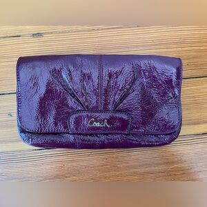 Purple Coach Clutch Bag